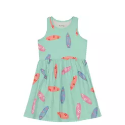 Vestido infantil menina praiano Brandili -Azul