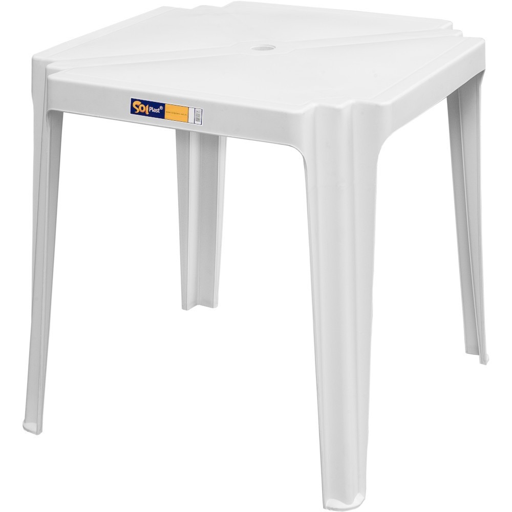 Mesa plástica quadrada 70 x 70 cm - Coruripe Solplast