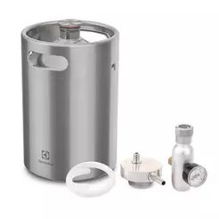 Barril de Chopp Electrolux Mini Keg 5L Inox com conectores para Torre de Chopp