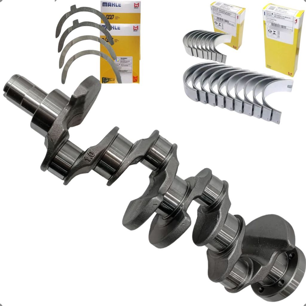 Kit Virabrequim + Bronzinas Mahle Gol Fox Parati 1.0 8v 16v AT Ea111 1996 a 2007