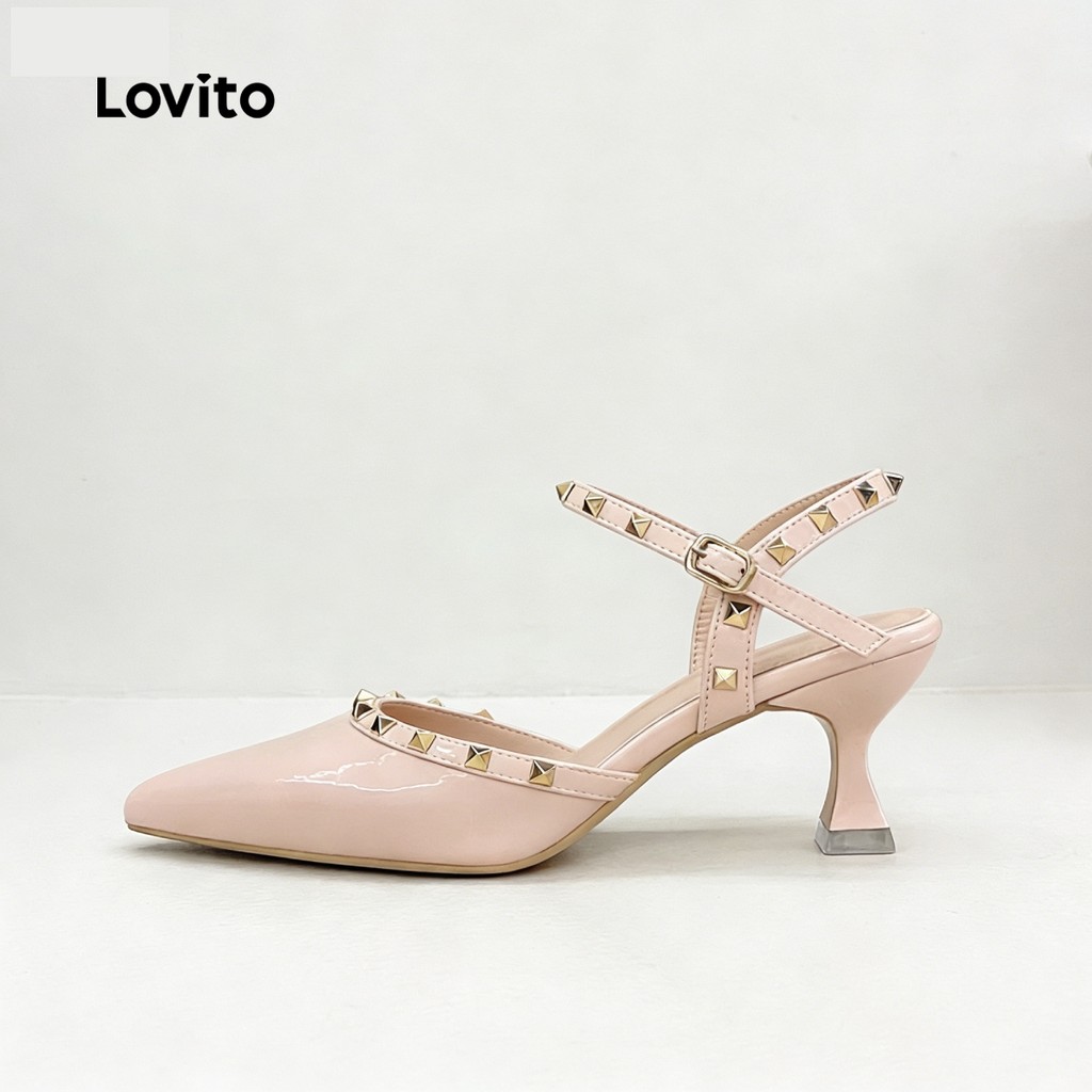 Lovito  Saltos Elegantes com Rebites para Mulheres LFA109011