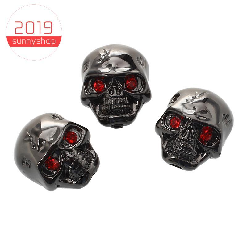 [Bestseller S] 3 Peças De Botões De Controle De Volume De Cabeça De Caveira De Guitarra Elétrica-- Preto