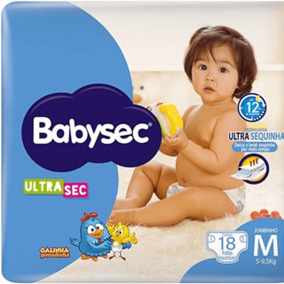 Fralda Babysec Ultrasec Jumbinho Galinha Pintadinha M com 18 unidades em Oferta na Shopee