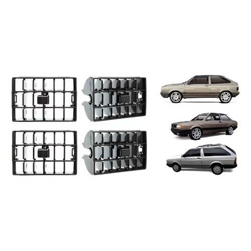 Grade Ar Gol 88 Parati Voyage Painel Satélite Gl Gls Kit