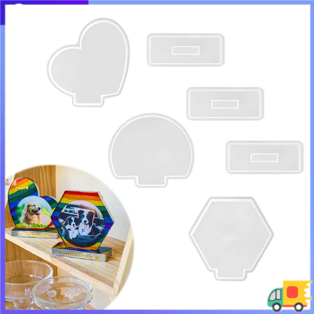 Moldura comemorativa para foto de animais de estimação, molde de Silicone, resina, moldura de foto, faça você mesmo, res