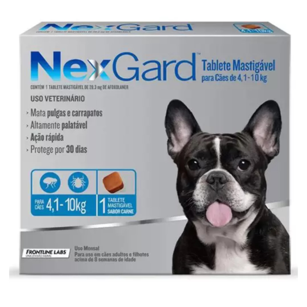 Kit Antipulgas e Carrapatos Nexgard 4 A 10kg 1 Comp + Macaco · foto 2