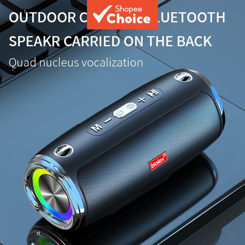 Caixa de Som Bluetooth Mini Super Bass com Luz RGB HiFi para Karaokê ao Ar Livre e em Casa