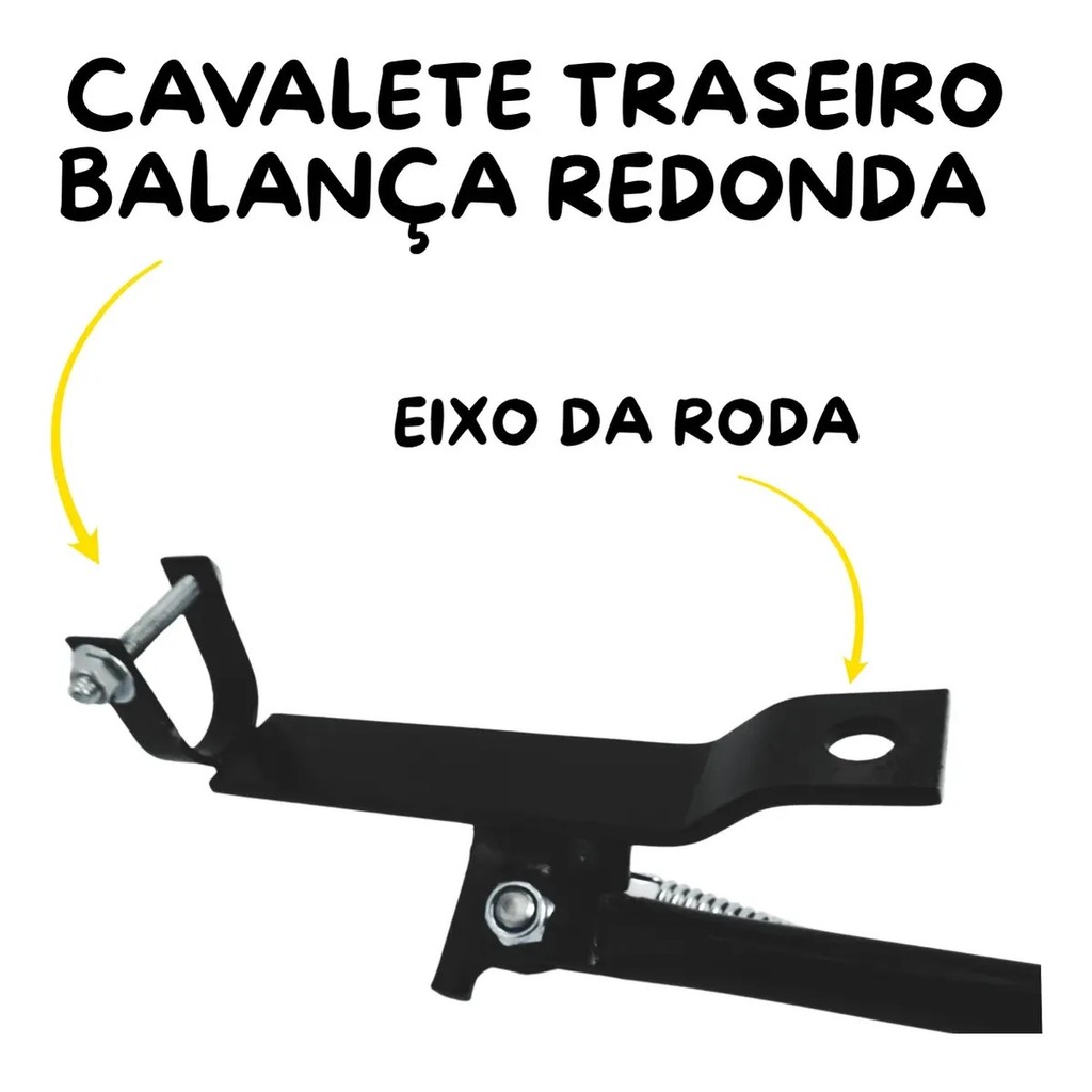 Cavalete Descanso Lateral Traseiro Regulável Cg 125 150 160 Preto — imagem 2 de 2