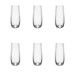 Jogo de 6 Copos de Cristal Espumante 230ml Easy Classic