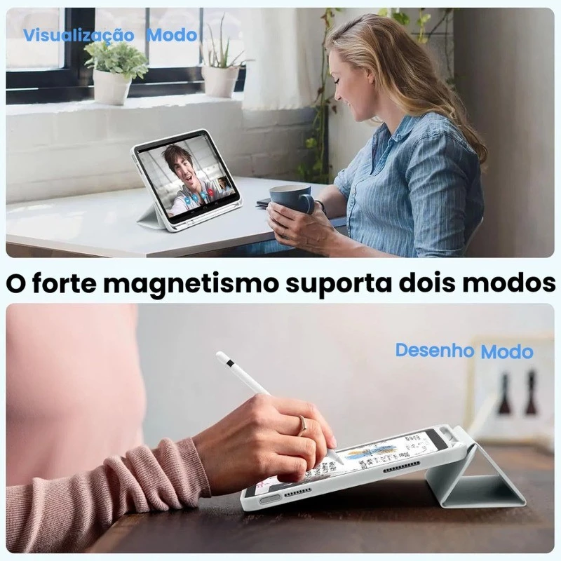 Capa Trifold para iPad A16 11" e 10 10,9" Smart Folio com Suporte Caneta — foto 8
