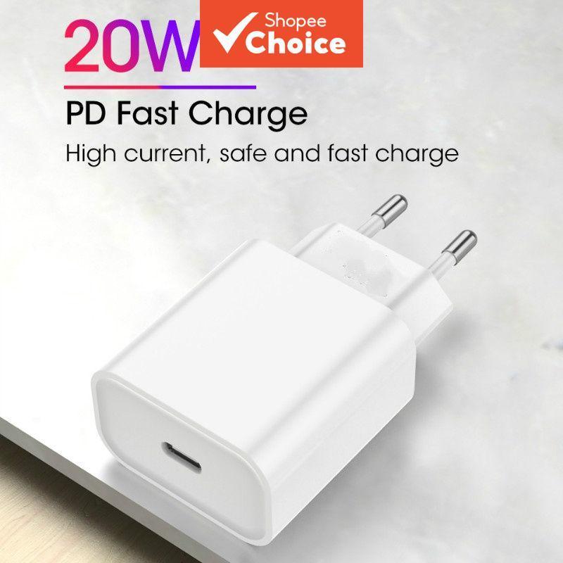 Plugue de Carregador Rápido USB-C 20W PD para iPhone 17 Air 16 15 14 13 12 11 Pro Max 7 8 Plus Mini X XR Acessórios