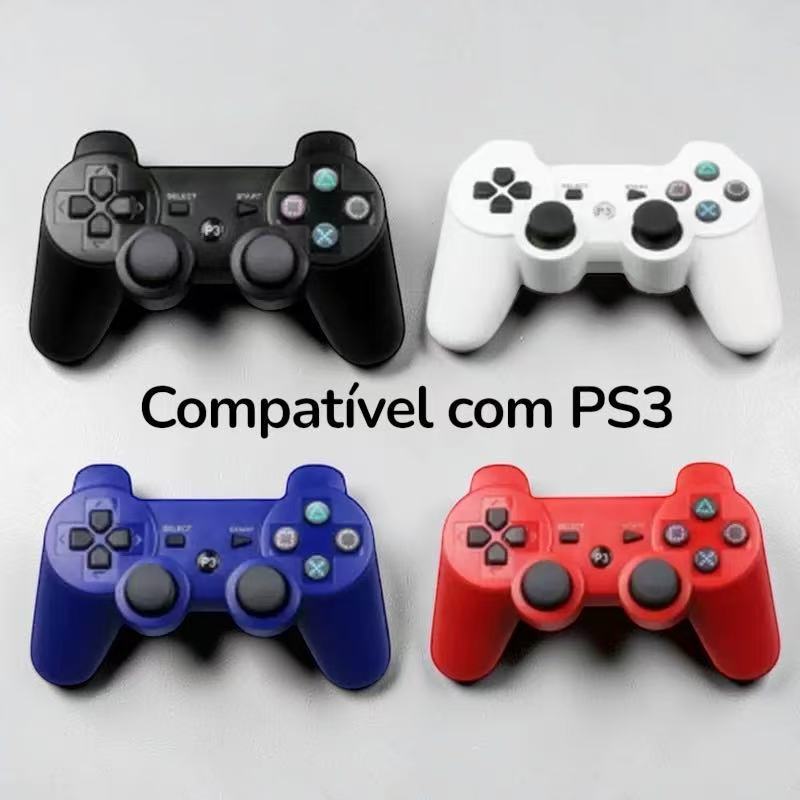 Controle sem fio Compatível com PS3 ,Celular e Windows,Vibração Dupla