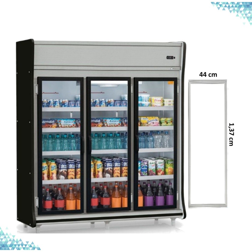 Gaxeta Borracha Refrigerador Expositora Gelopar GEVT 137x44cm