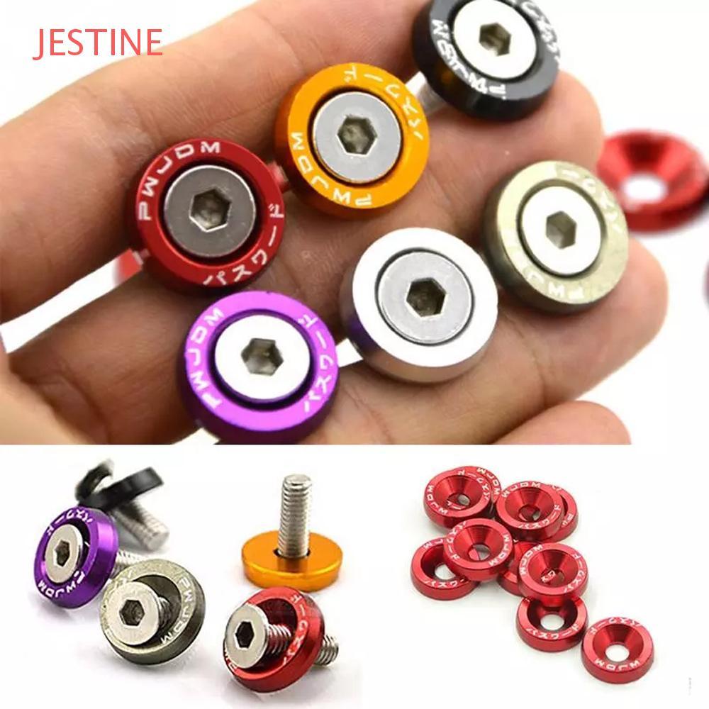 Fender JESTINE Parafusos Modificados Para Carro , Placa Hexagonal De Alumínio-Choque De Estilo De Motor M6 , De Licença