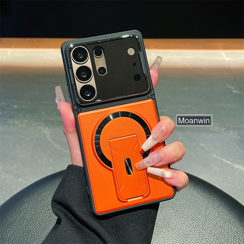 Capa De Telefone Com Suporte Magnético Multifuncional Para Samsung S23 S24 S25 , S26 , Ultra FE A36 , A56 , A37 , A57 , 
