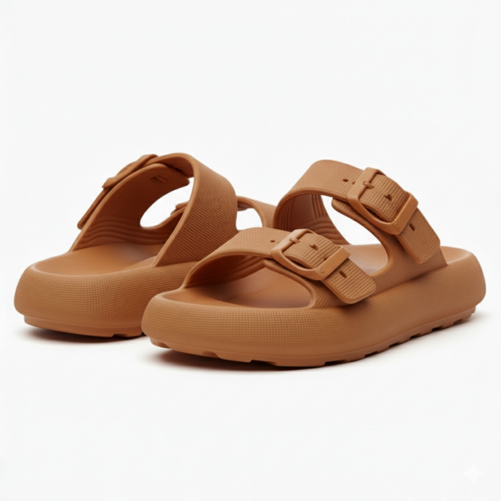 Chinelo Sandália Nuvem Unissex Estilo Birken Duas Tiras Ajustável Confortável Plataforma Leve confortavel