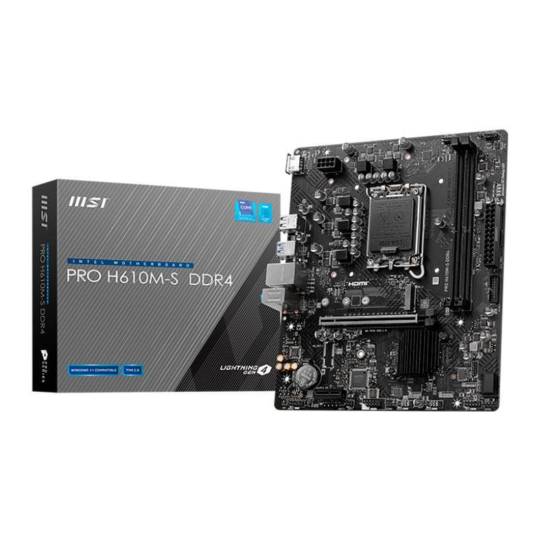 Placa Mae MSI Pro H610M-S DDR4, LGA1700, M-ATX, Chipset Intel H610, PRO-H610M-S-DDR4 (Pichau Oficial)