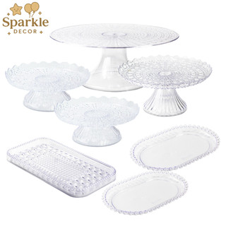 Kit Boleira Cone Esmeralda 32cm + 2 Cake Esmeralda 19x07 + 1 Cake Renda Esmeralda 22+ 2 Bandj Perola + 1 Bandj Esmeralda