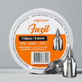 Chumbinho Votex Fuzil  5.5mm 110un em Oferta na Shopee