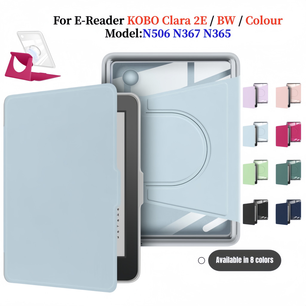 Capa Para Kobo Clara Cor BW 2E 6.0 Polegadas N506 N367 N365 eReader 2 Em 1 Separação Magnética Acrílica 360 ° Rotação Es