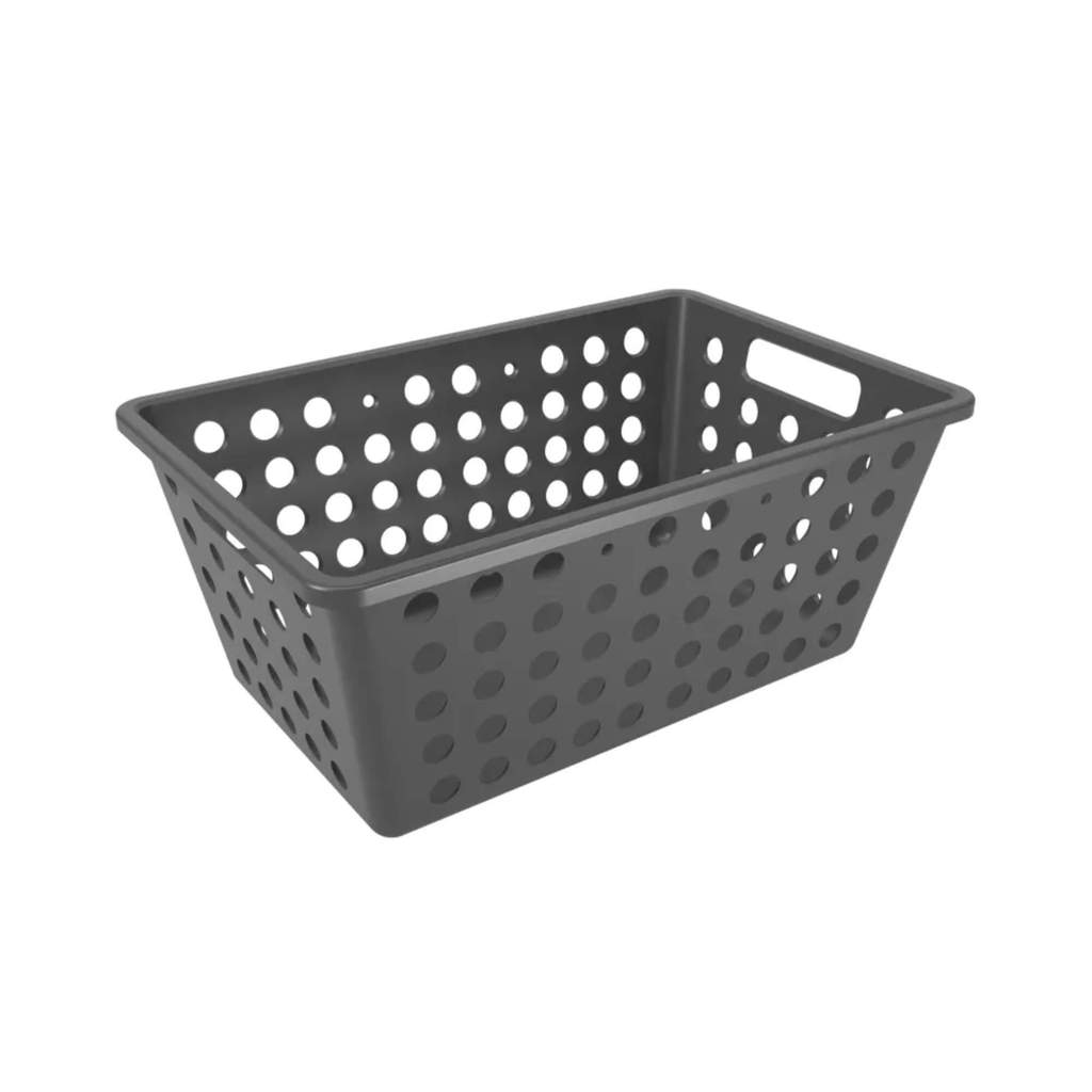 Cesta Organizadora Coza One Grande 4,7 Litros Cinza Chumbo Brinox - 10806/0536