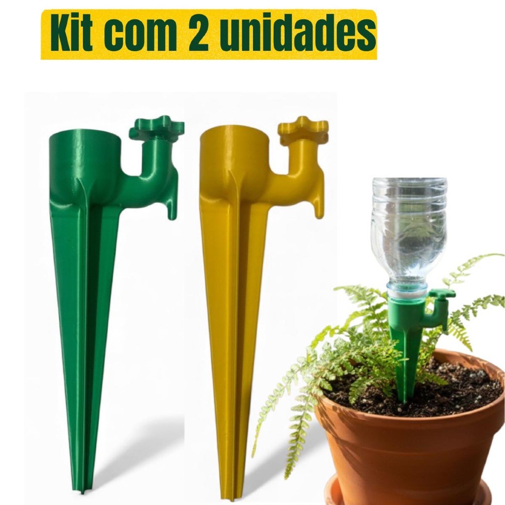 Kit Com 2 Gotejador Para Plantas Irrigador Água Acoplável Feito Para Garrafa Pet em Oferta na Shopee