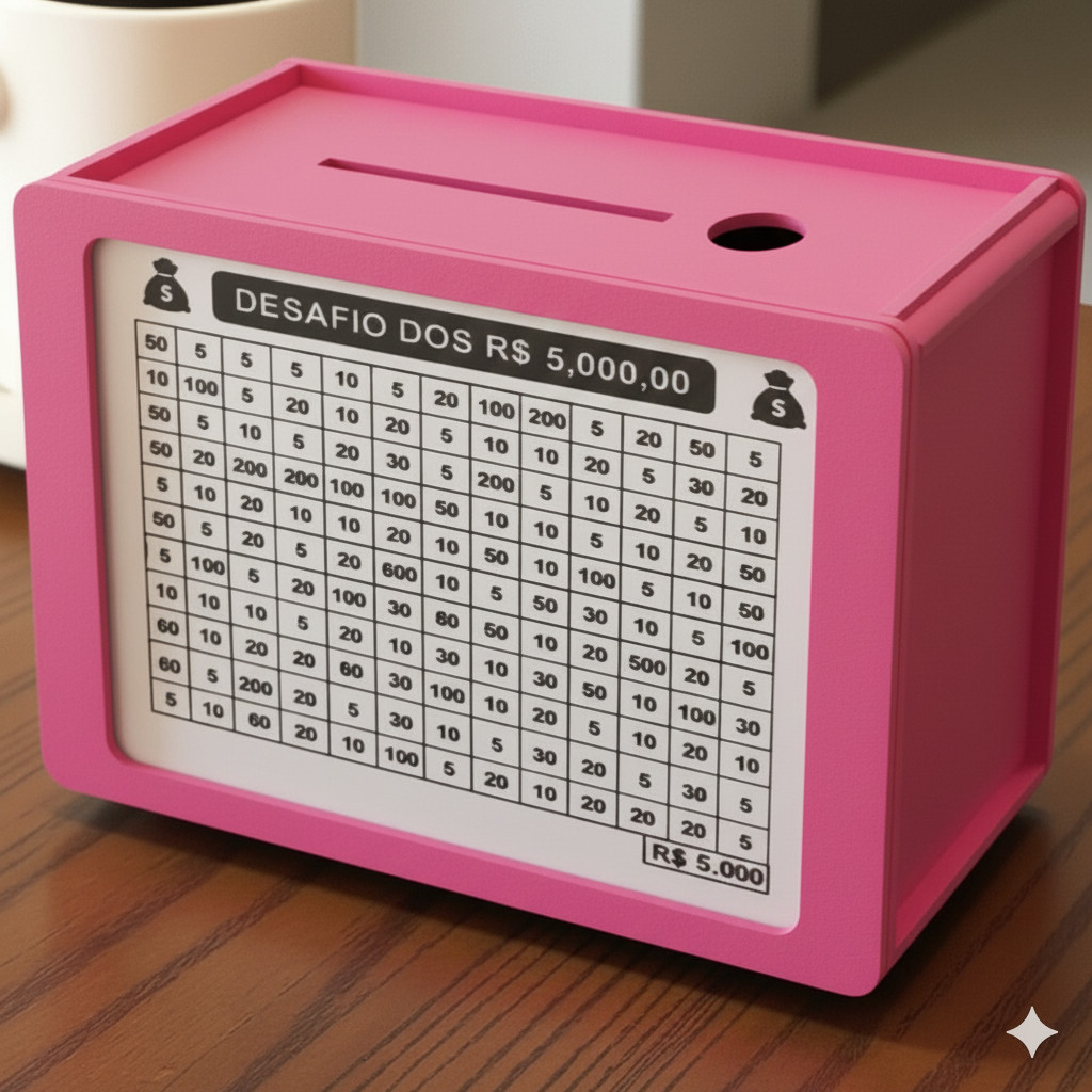 Cofre Desafio Japonês – Caixa de Madeira para Economizar Dinheiro