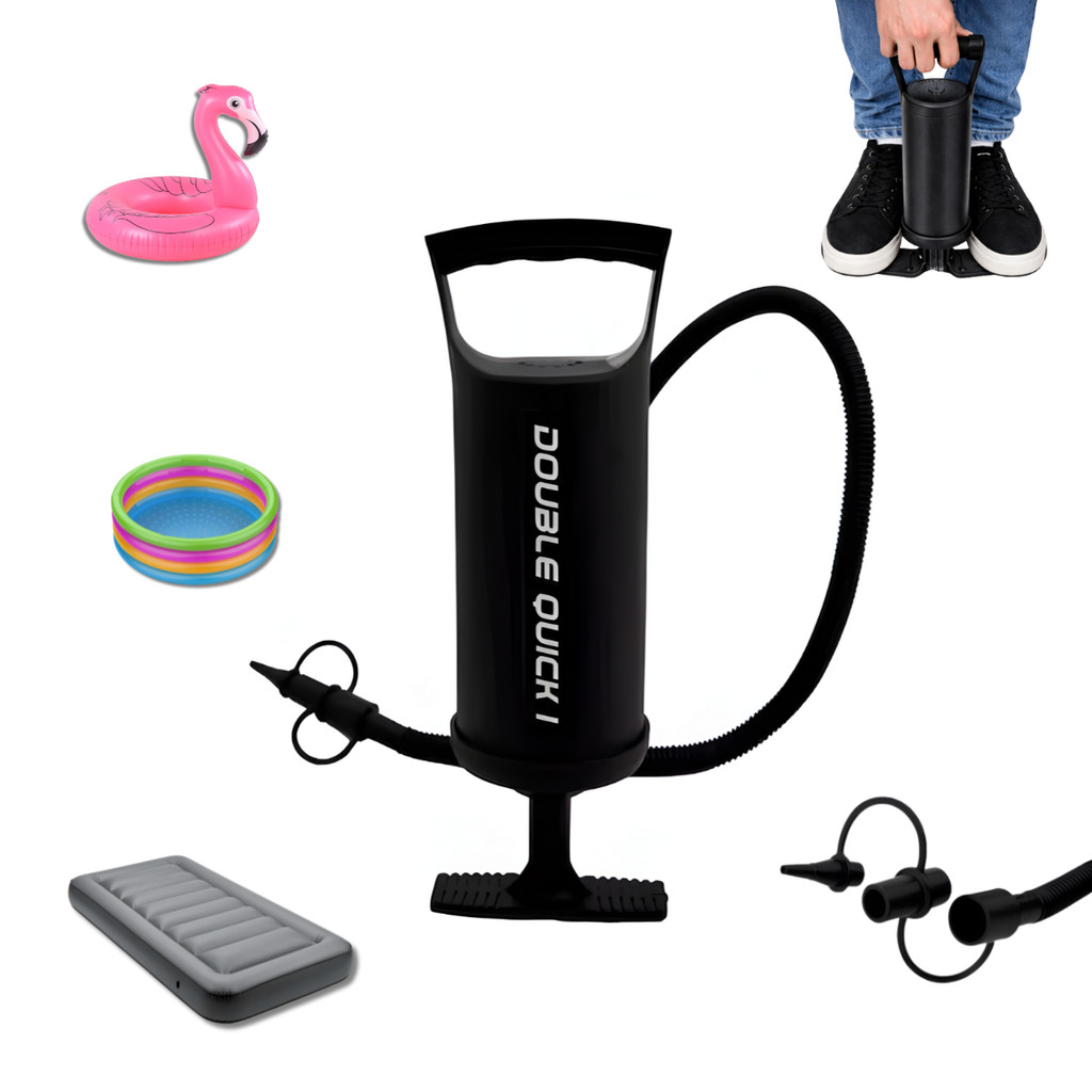 Bomba de Ar Manual Inflável 30cm Piscina Praia Colchão Boia Envio Imediato