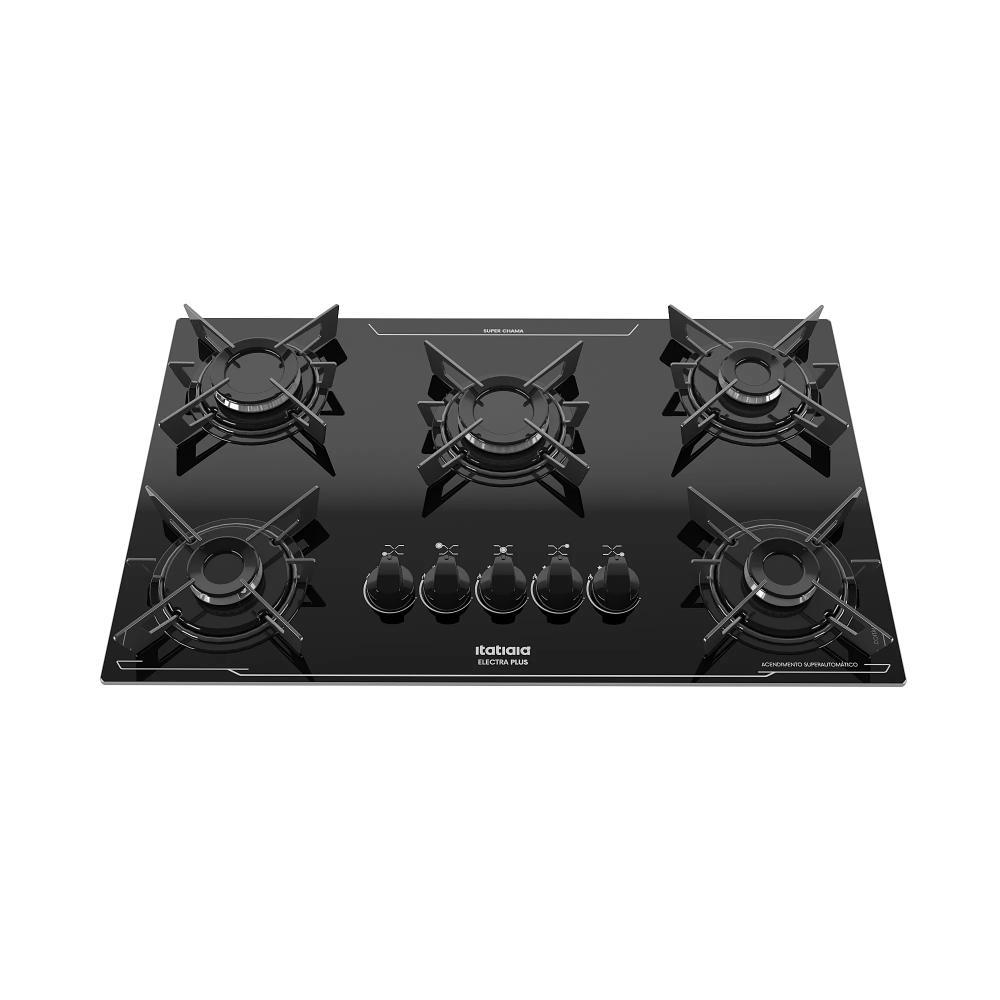 Cooktop 5 Bocas a Gás Itatiaia Electra Plus com Acendimento Automático Bivolt Preto