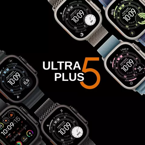Relógio Smartwatch Ultra 5 Plus Super Amoled 8ATM lançamento 2026 Envio Imediato Microwear W69