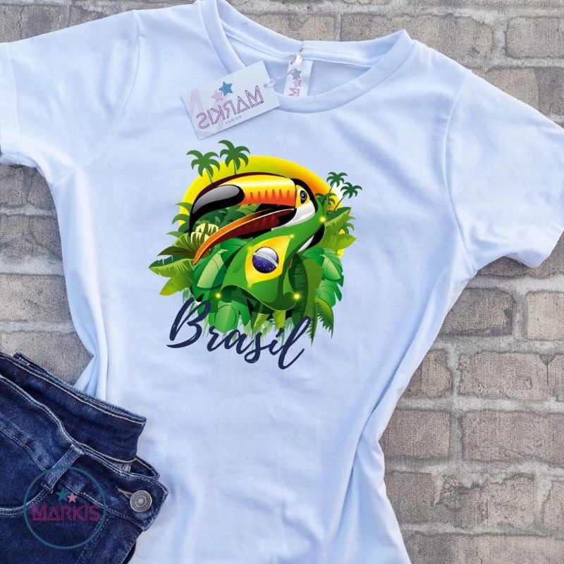Camiseta Brasil feminina blusinha t-shirt Brasil Tucano Independência Política ENVIO IMEDIATO