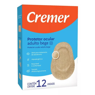 Protetor Ocular Adulto Curativo Bege C/12 Un Cremer em Oferta na Shopee