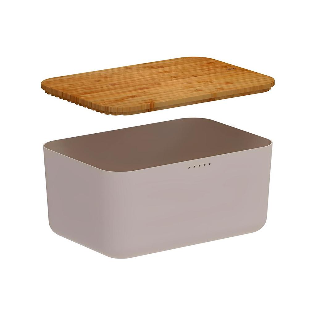 Porta Pão Ou Lume Com Tampa De Bambu Organiza Cozinha Clean em Oferta na Shopee