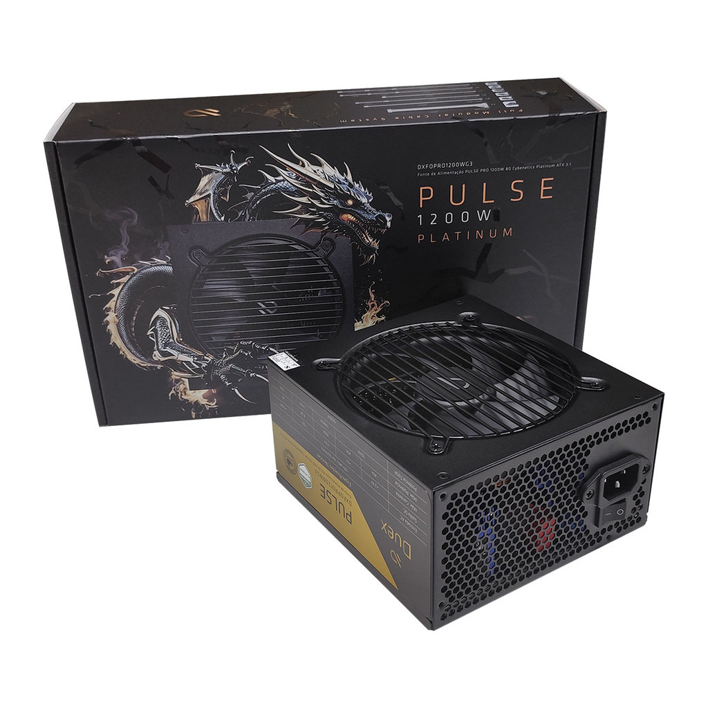 FONTE ATX 3.1 1200W CYBENETICS PLATINUM DUEX PULSE PRO DXFOPRO1200WG3 FULL MODUL
