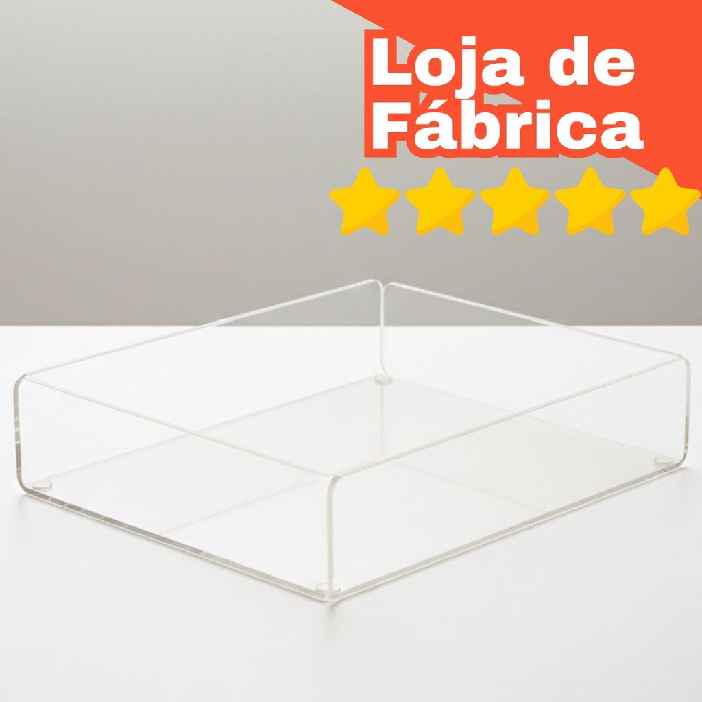 Bandeja Transparente Acrílica Maquiagem E Banheiro Skin Care em Oferta na Shopee