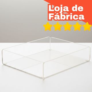 Bandeja Transparente Acrílica Maquiagem E Banheiro Skin Care em Oferta na Shopee