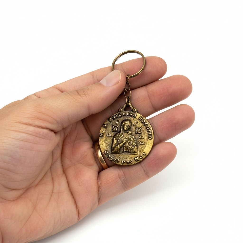 Chaveiro Nossa Senhora do Perpetuo Socorro Metal Zamak