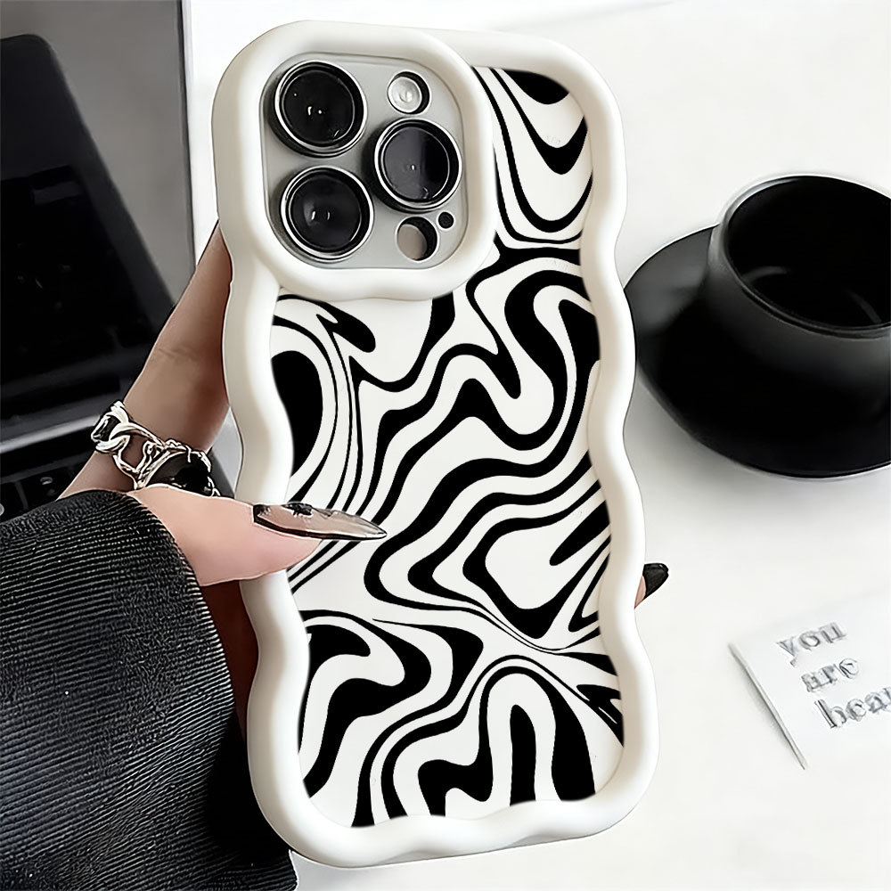 Zebra Capa Capinha Silicone Anti-impacto Para IPhone 7 8 14 15 16 16E 13 11 12 17 Normal Pro Plus Max Ar Caso De Telefon em Oferta na Shopee