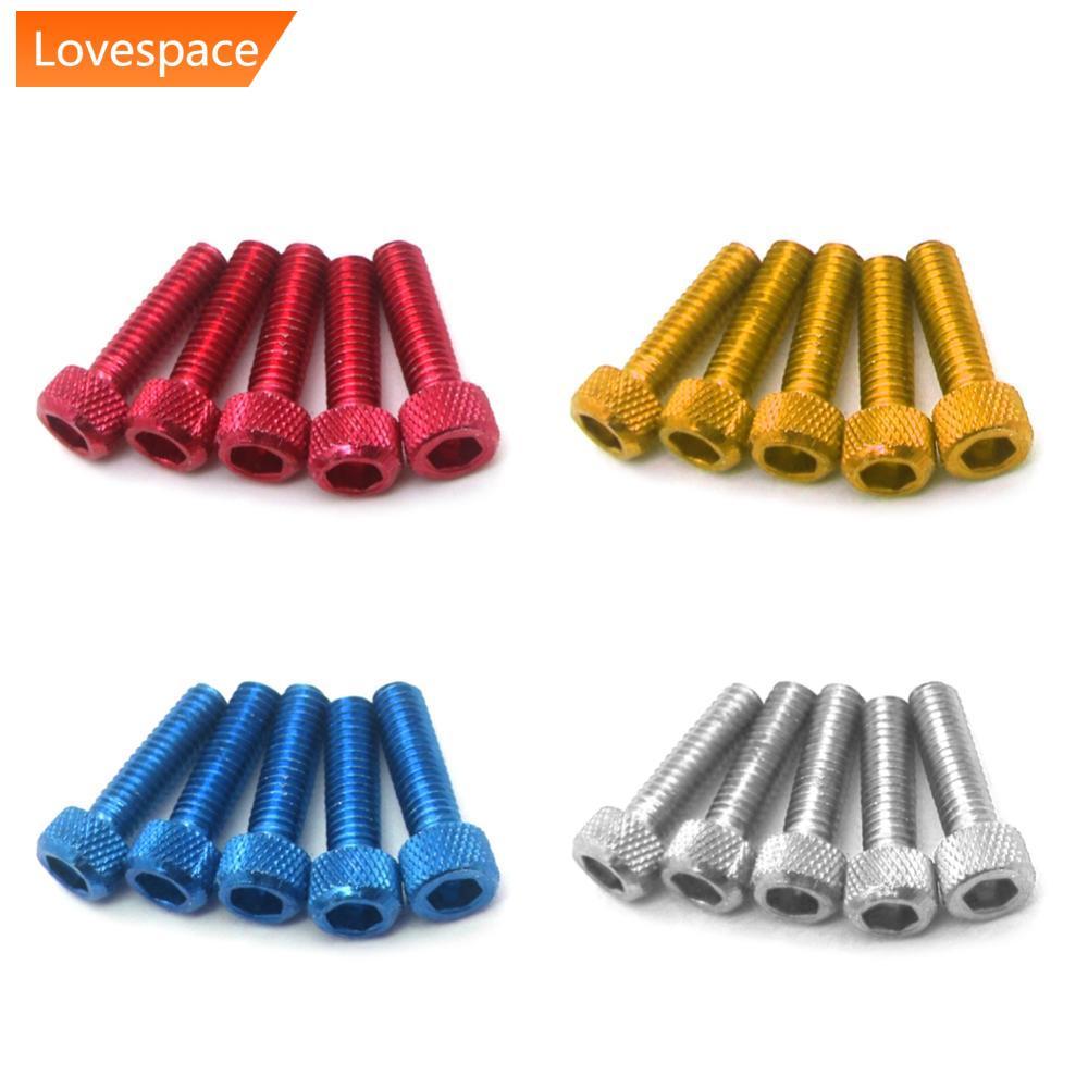 LS-STORE 5 Pçs M6 * 20mm Parafusos Da Motocicleta Parafuso Adorno De Alumínio Colorido Anodizado M6 Cabeça Tampa Peças M