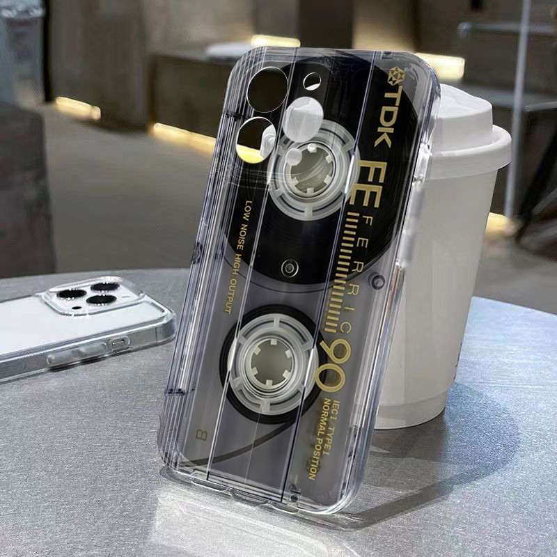 Fita De Áudio Criativa Retrô Para Samsung S25 Ultra S24 Plus S23 S21 FE S22 A16 A36 A56 A26 A25 A55 A54 Capa Macia em Oferta na Shopee