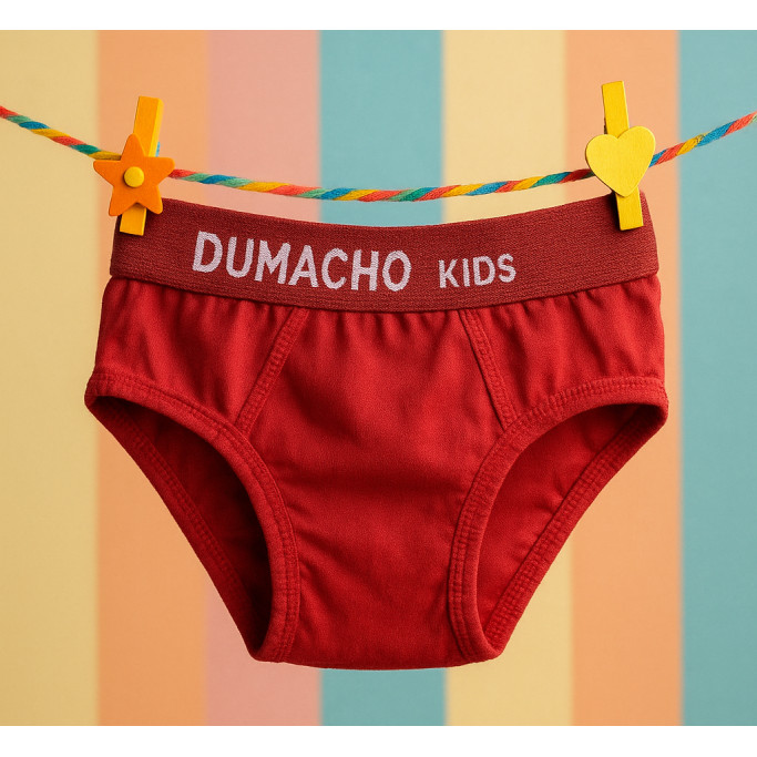 Cueca Infantil Slip Algodão Cores Sortidas Kit 4 Peças + Chaveiro