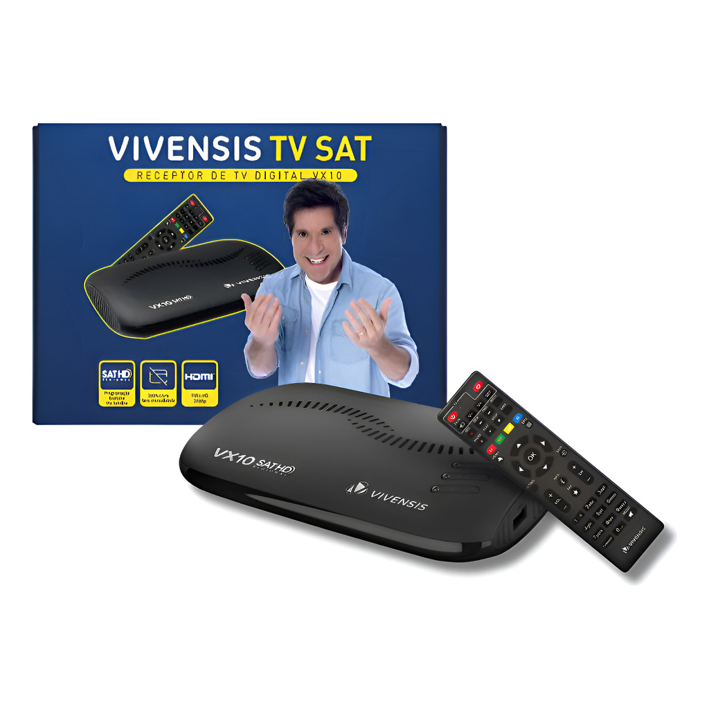 Vivensis Vx10 Receptor Multimidia Digital Cor Preto 220v
