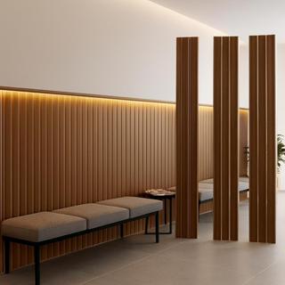 KIT 40 Revestimento Painel 90X11 De Parede Ripado Decorativo MDF Autocolante - ENVIO FULL em Oferta na Shopee