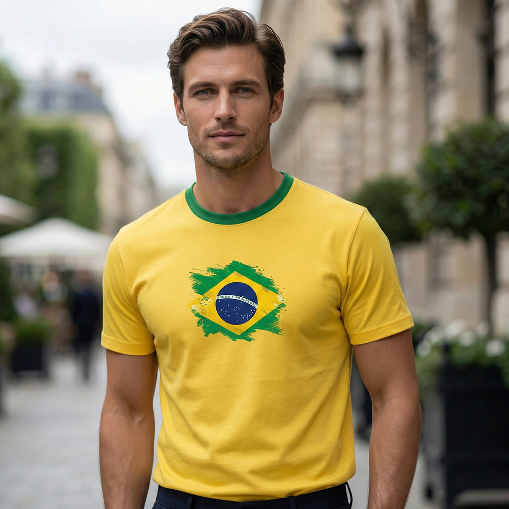 Camiseta do Brasil Personalizada Com Nome e Número Seleção Copa 2026 Unissex Modelo Torcedor