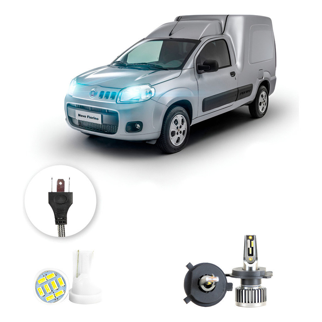Kit Ultra Led Nano Fiat Fiorino 2014 A 2022 H4 30000lm em Oferta na Shopee