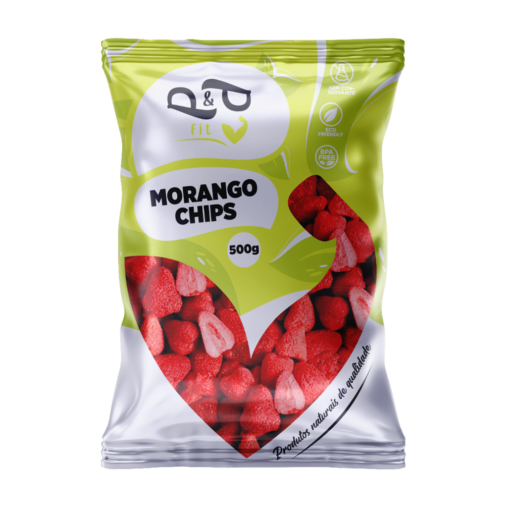 Morango Chips Liofilizado Crocante - P&P FIT