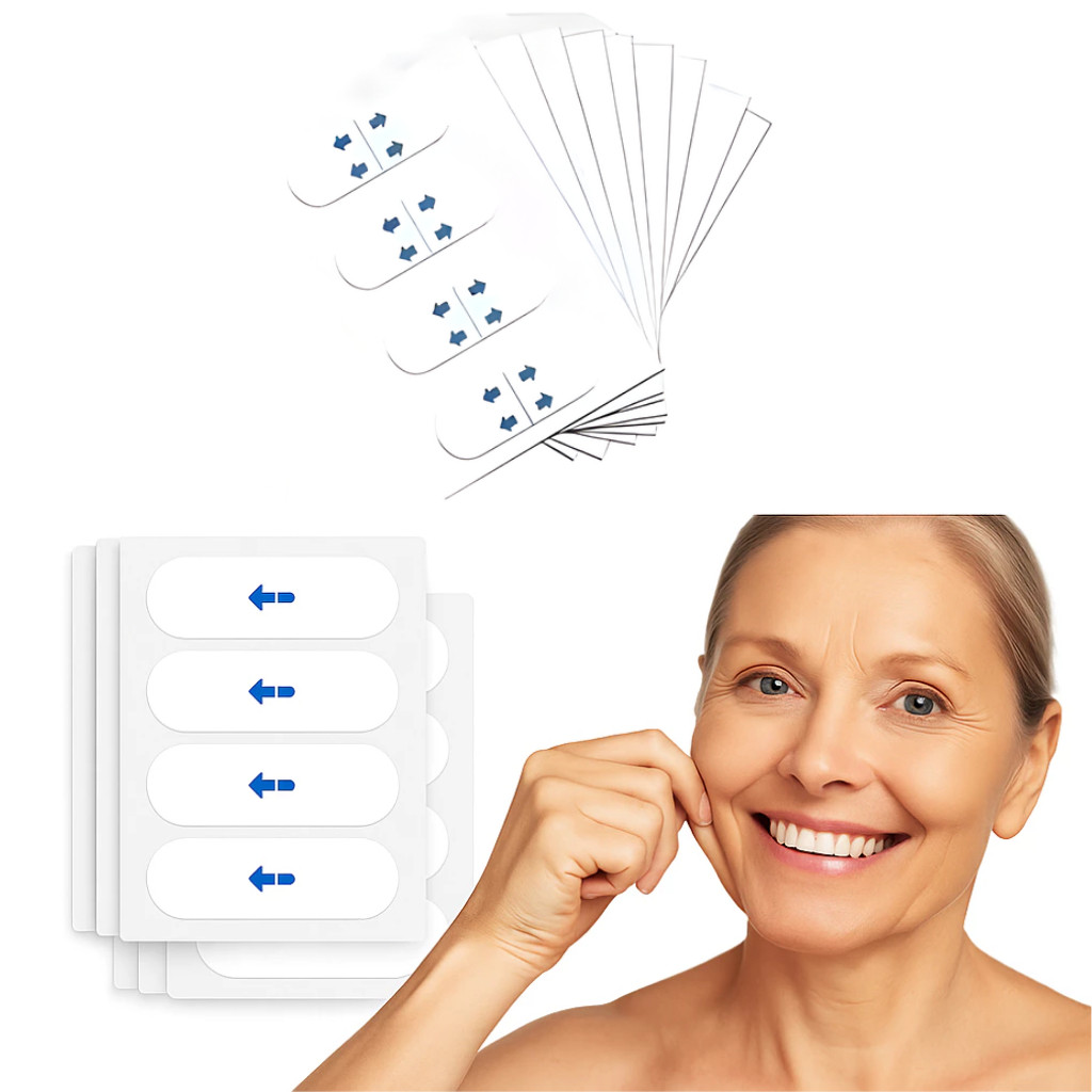 Adesivos Lifting Facial p Maquiagem Fita Invisível  C/40unid- Emagrece Rejuvenesce Estica Tira Ruga
