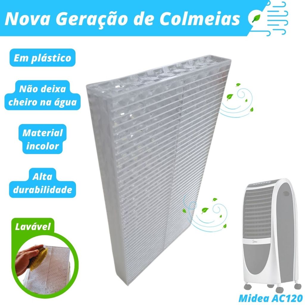 Colmeia Plástica Lavável para Climatizador - Midea AC120