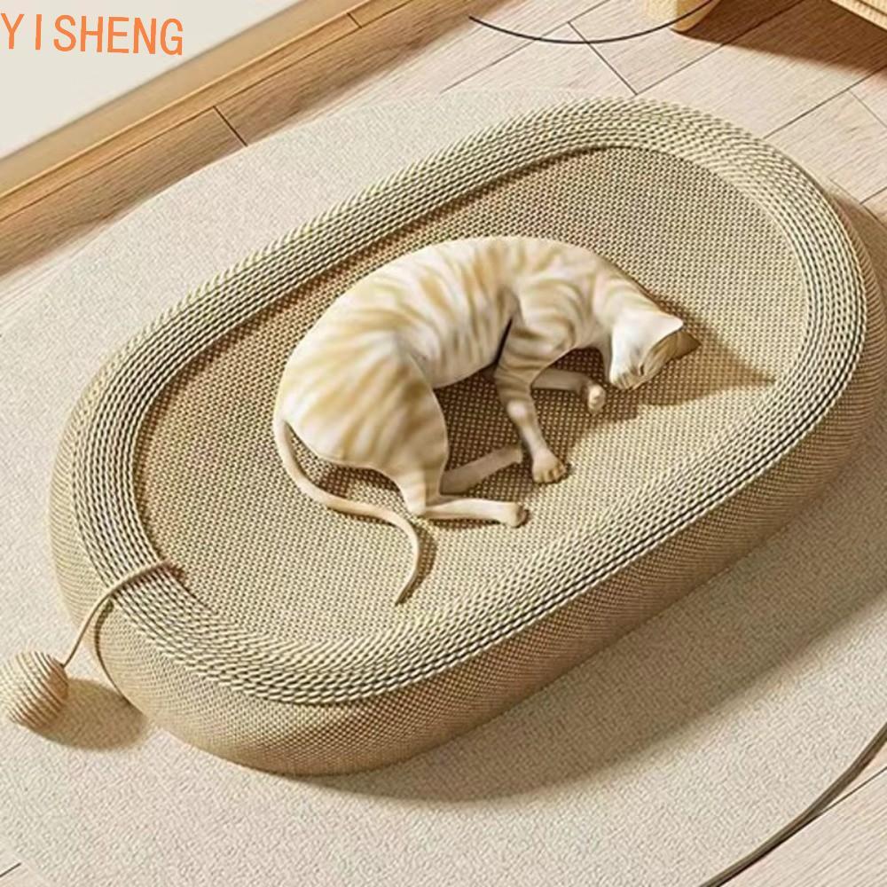 Bacia De Placa Para Gatos YISHENG , Cama De Arranhar Com Sisal Respirável , De Garra De Gato Integrada