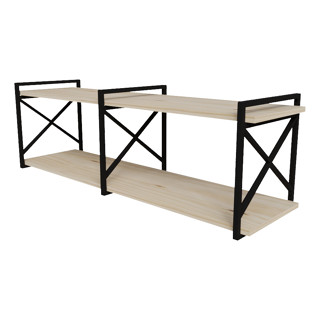 Prateleira Estilo Industrial 30cm X 115 Cm  -  Kit  Completo em Oferta na Shopee